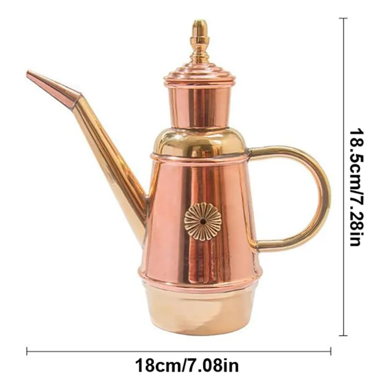 '-ABLP Olive Oil Dispenser Bottle, Handmade Copper Oil Pot For Kitchen Restaurant Pizza Shop