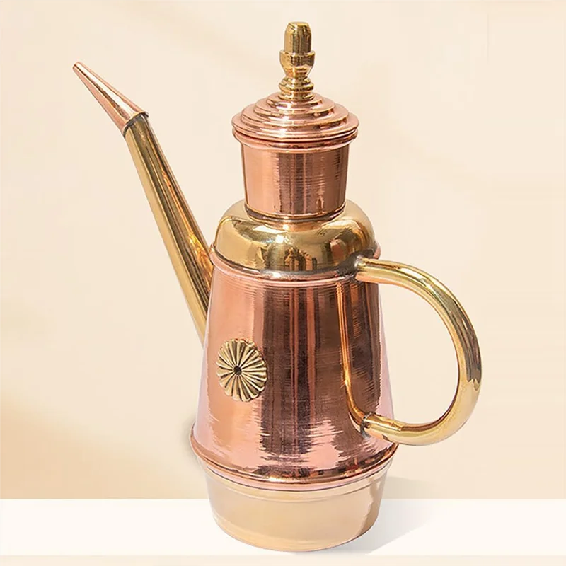 '-ABLP Olive Oil Dispenser Bottle, Handmade Copper Oil Pot For Kitchen Restaurant Pizza Shop