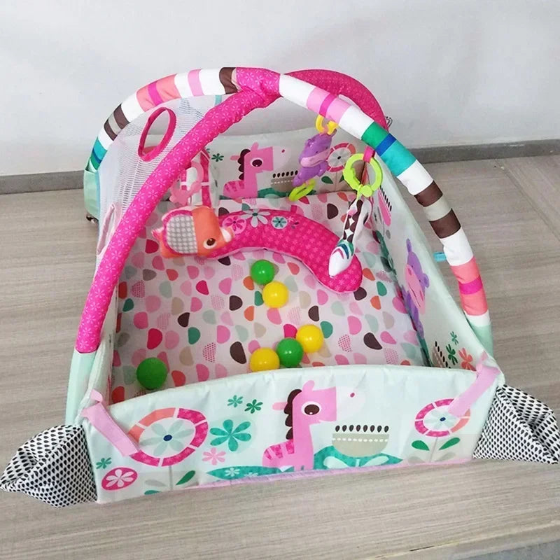 Baby Fitness Frame Crawling Game Blanket Multifunctional Mat Fence Crawling Mat Infant Rug Kids Activity Mat Gym Educational Toy