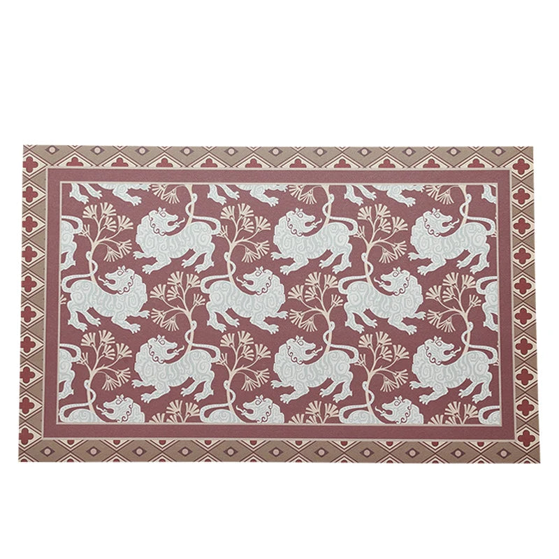 Tiger Mat Red Doorway Carpet Bedroom Decorative Tiger Rug Kitchen Floor Mats Oversized Living Room Alfombra Tapete ковер 러그 Home