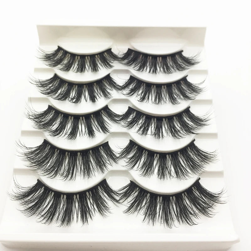 10/2 Pairs Mink Eyelashes Natural 3D Lashes Faux Cils Makeup Dramatic False Eyelashes Wholesale Eyelash Extension Makeup Tools
