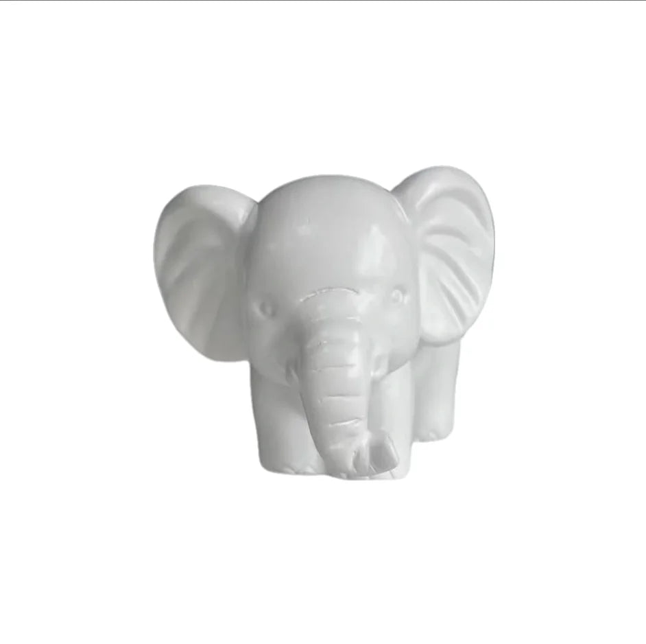 Scandinavian Style Black and White Gold Elephant Statue Ornaments, Auspicious Meaning Home Decoration, Fashionable and Exquisite Decoration for Living Room and Study, Convey the Warm Atmosphere