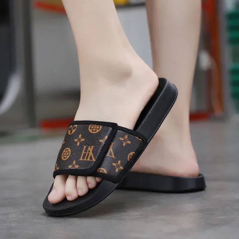 Sandalias De Piel Auténtica Para Hombre Chanclas Cómodas Para Casa Zapatos De Verano Mens Shoes Men Sandals