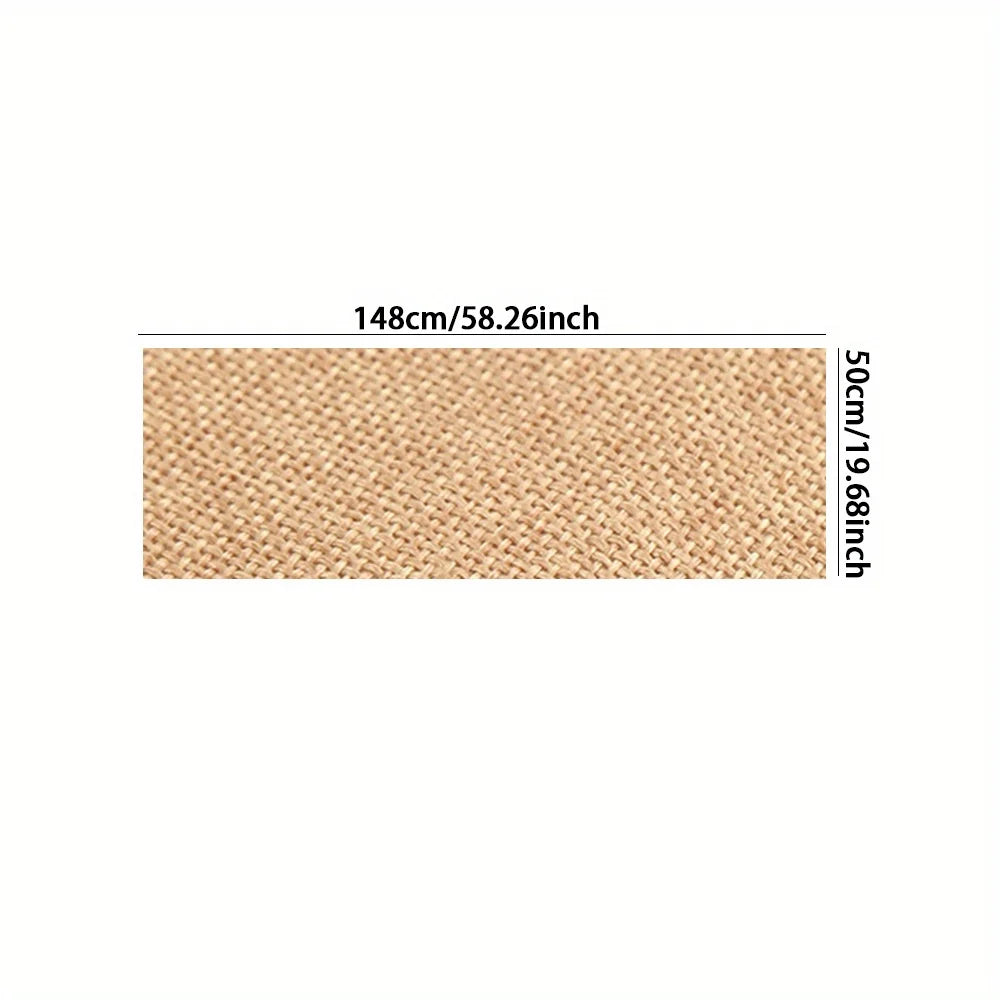 19.68x58.26 inches Self-Adhesive Linen Fabric Roll, DIY Craft & Decorative Burlap Cloth for Hand Wash Only