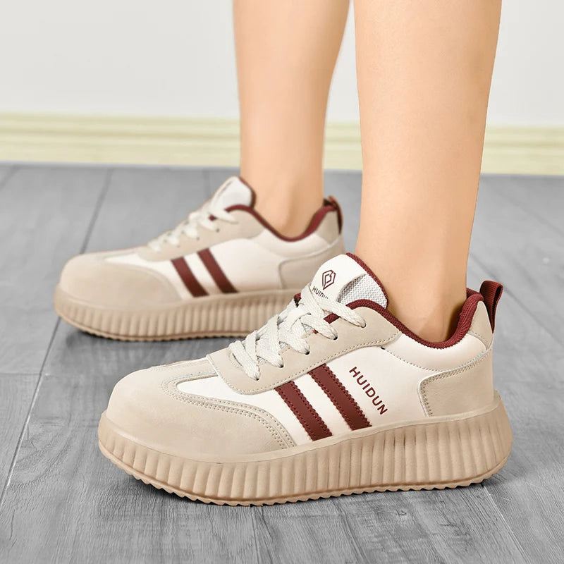 Lightweight women work Shoes Comfor safety shoes woman steel toe Sneakers Breathable Non-Slip female summer Hiking work boots