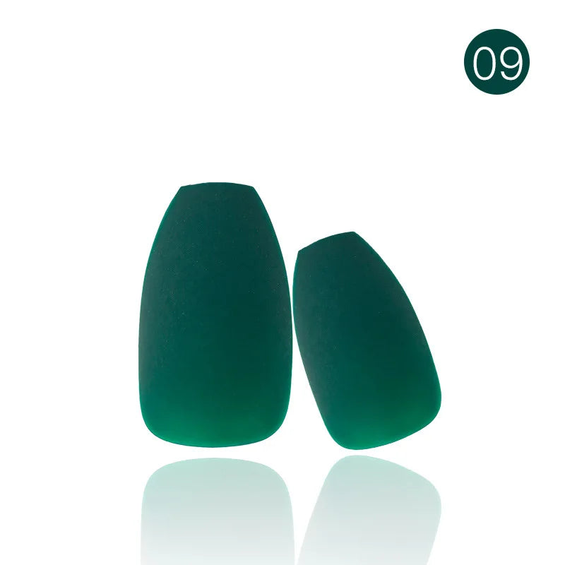 24tips/pc French White Fake Nails Matte /Glossy Detachable Long Square Natural False Press on Nails Manicure Faux Ongles