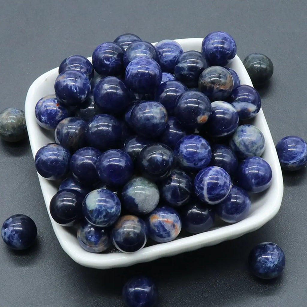 12MM Lapis Lazuli Round Beads for DIY Making Jewelry NO-Drilled Hole Loose Healing Energy Natural Cute Stone Crystal Sphere Ball