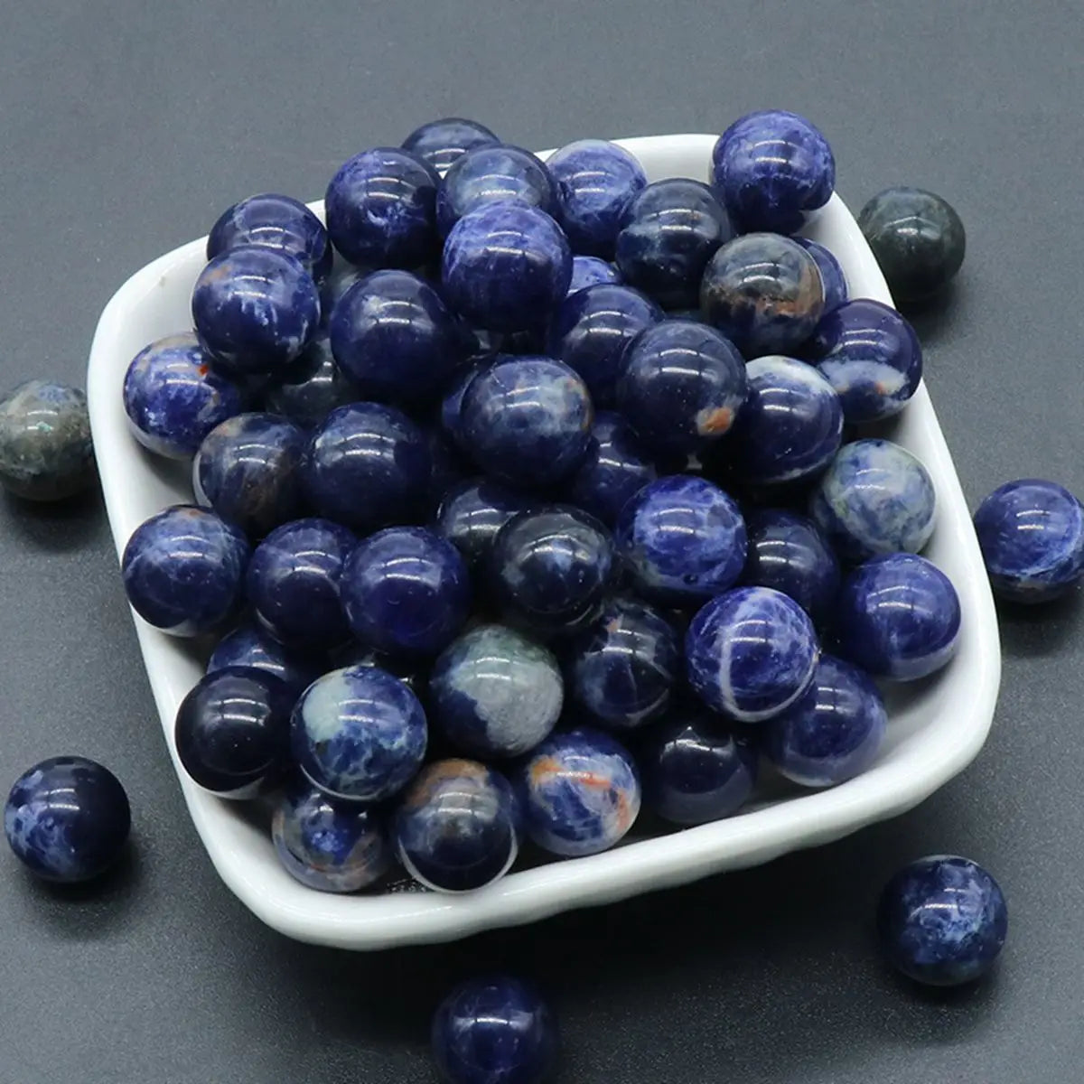 12MM Lapis Lazuli Round Beads for DIY Making Jewelry NO-Drilled Hole Loose Healing Energy Natural Cute Stone Crystal Sphere Ball