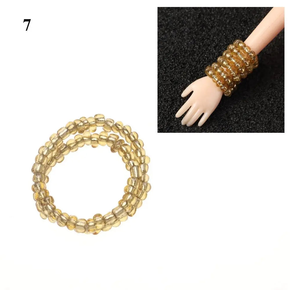 Handmade Exquisite Pearl Necklace Earrings Set Doll Jewelry For Doll DIY Toy Dolls Accessories