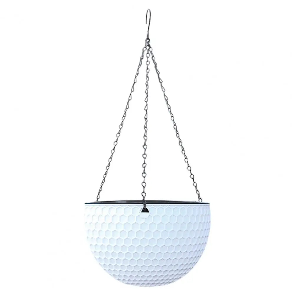 Beautiful Hanging Flower Pot 3 Sizes Waterproof Outdoor Resin Plant Hanger Hanging Flower Basket Self Water Absorption