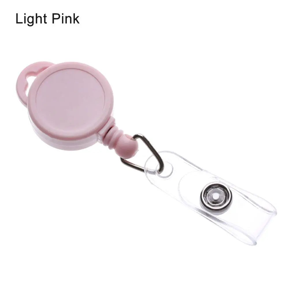 Retractable Key Ring ID Name Card Anti-Lost Clip Durable Lanyards Clip Staff Card Badge Holder Accessories Office Supplies