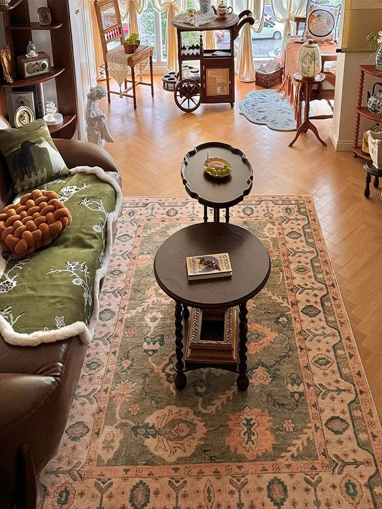 Foldable Living Room Carpet Persian Luxury Retro Decorative Carpets Soft Non-Slip Bedroom Rug Machine Washable Cloakroom Rugs 카펫