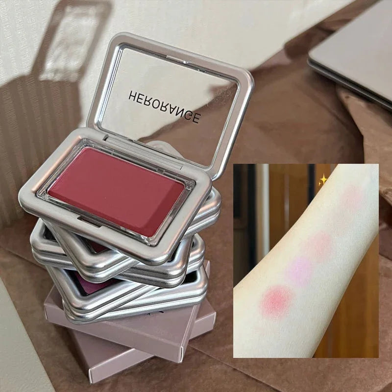 5 Colors Cream Blusher Powder Palette Natural Long Lasting Makeup Rouge Clear Peach Pink Cheek Contouring Korean Blush Cosmetics