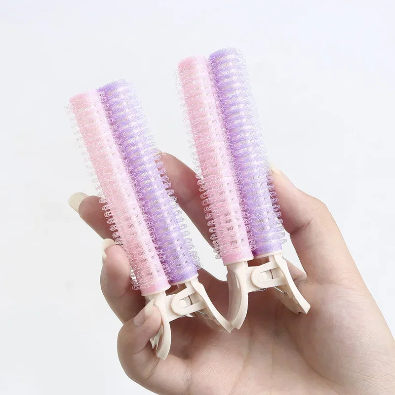 2pcs Fluffy Natural Hair Root Clip Women Girls Hair Styling Clip Lazy Curly Hair Roller Korean Pink Hair Clips Hair Accessories