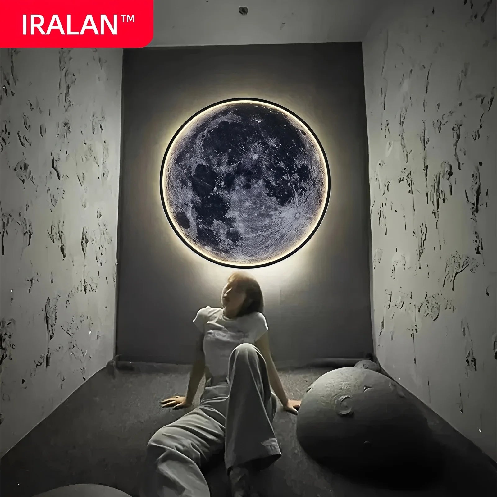 Modern LED Wall Sconces 60CM Moon Wall Lamp Minimalist Mural Indoor Lighting Background Wall Decorative For Bedroom Foyer