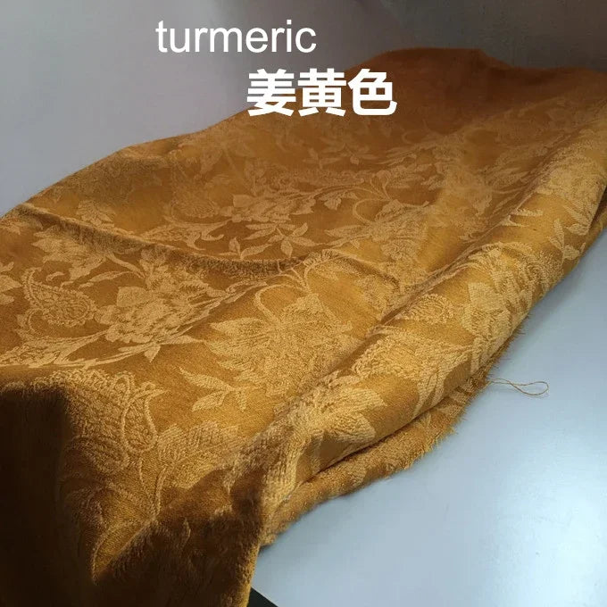 100cm*150cm Vintage paisley jacquard cotton cloth gown upholstery curtain fabric natural