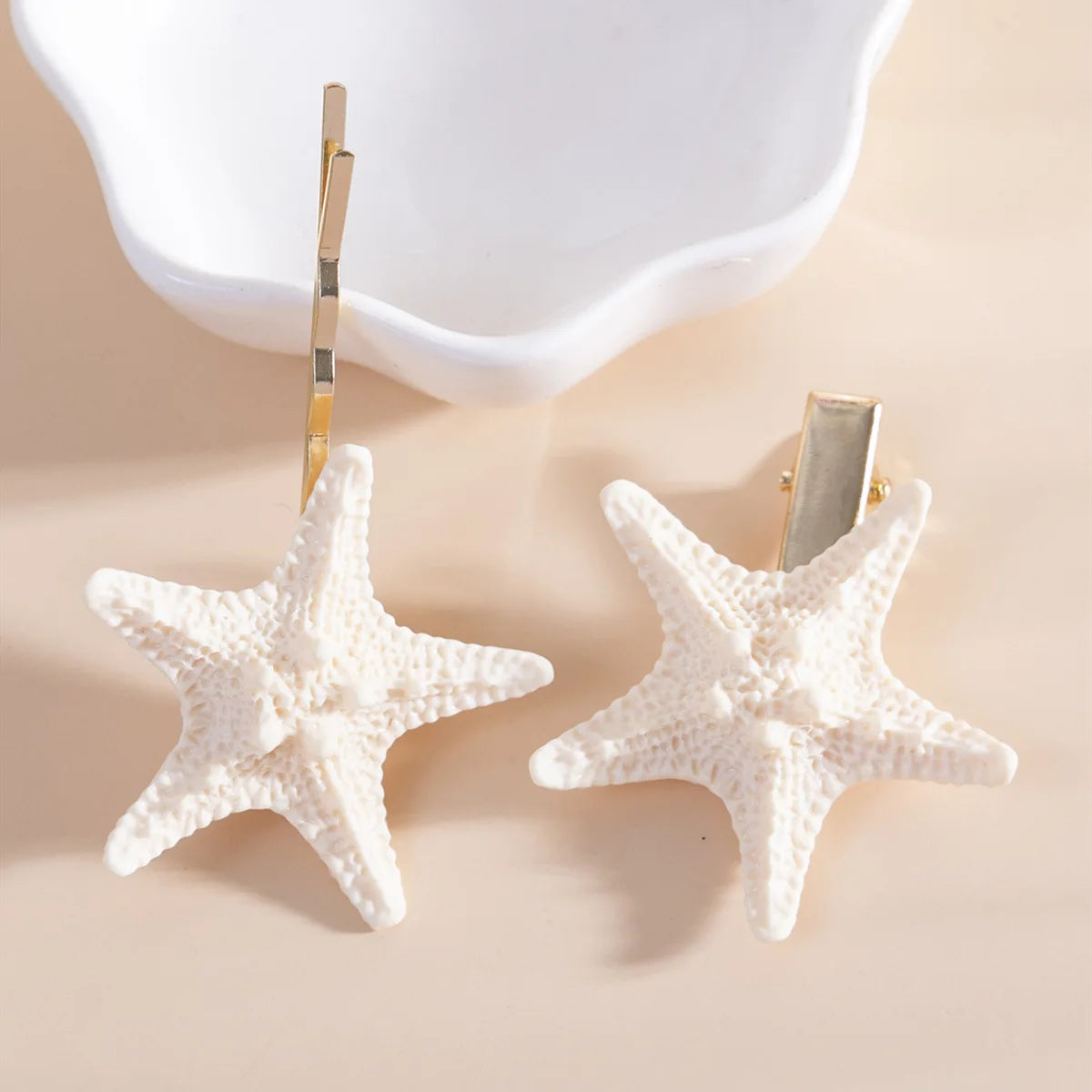 2PCS Starfish Sea Star Hairpin Natural Elegant Hair Clip Hairgrips Headwear Headdress Jewelry For Women Girls Hair Accessories