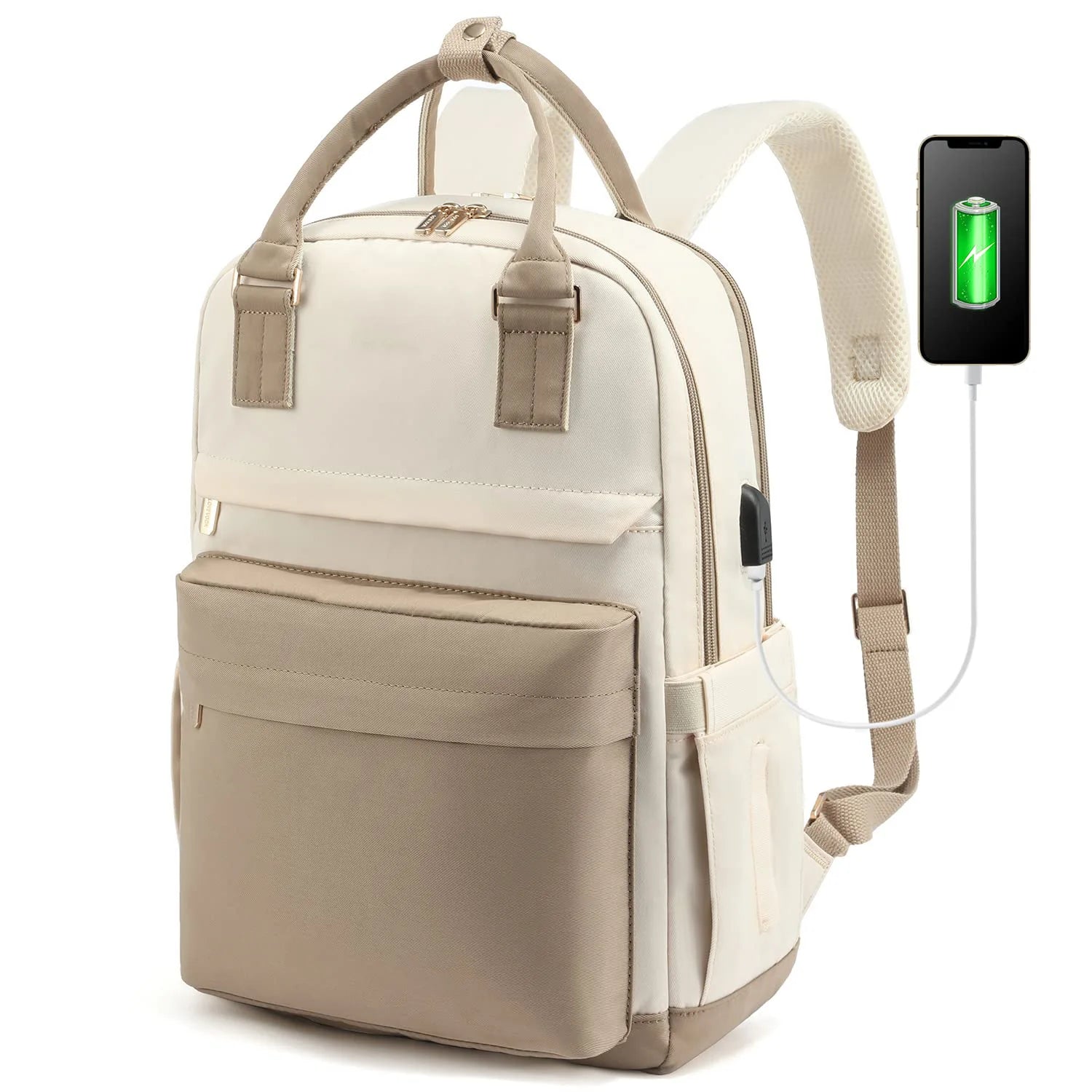 Laptop Backpack For Women 15.6 Inch With USB Port Waterproof Travel Bags Vintage Daypacks Bookbag For College School Work