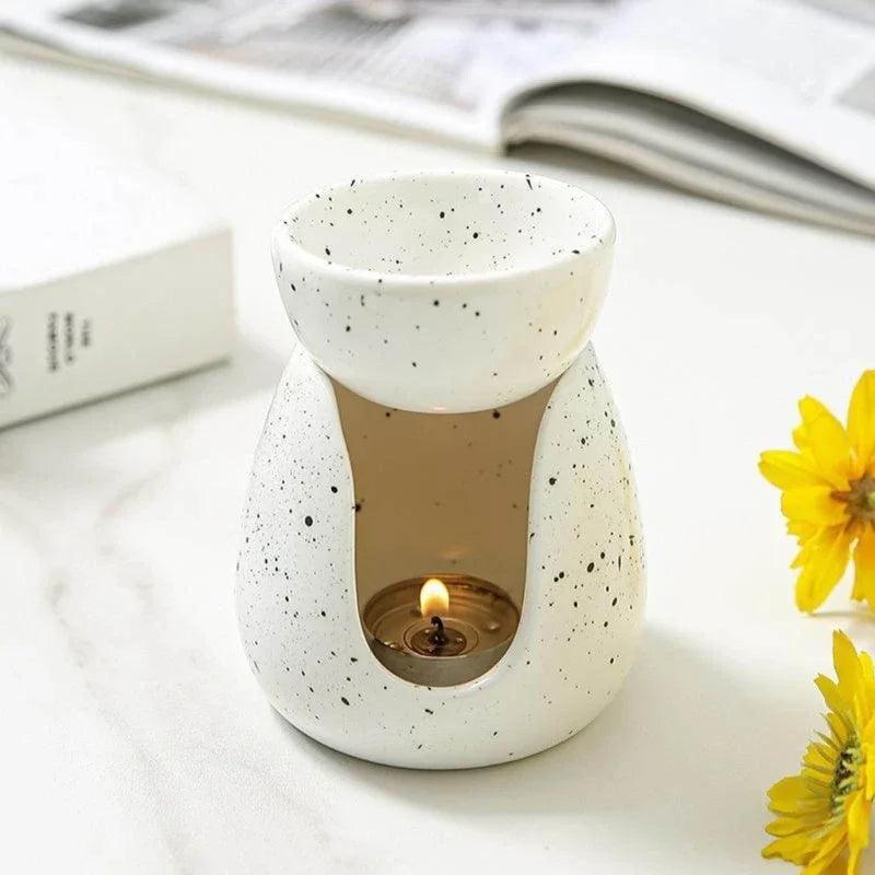 Fine ceramic decorative ceramic oil burner, aroma lamp, tea light holder, aroma diffuser, essential oil and wax heater drop ship