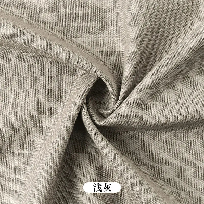 Linen fabric plain color solid color spring and summer linen cloth clothing skirt pants handmade DIY fabric plain linen