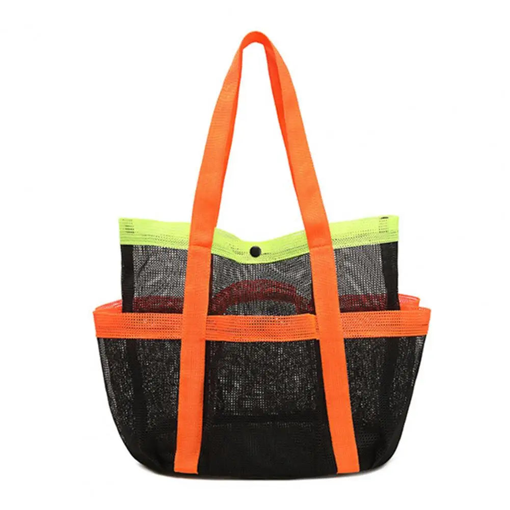 Beach Mesh Bag Portable Mesh Toiletry Bag Capacity Mesh Beach Bag Shower Caddy Organizer for Travel Gym Camping College Dorms