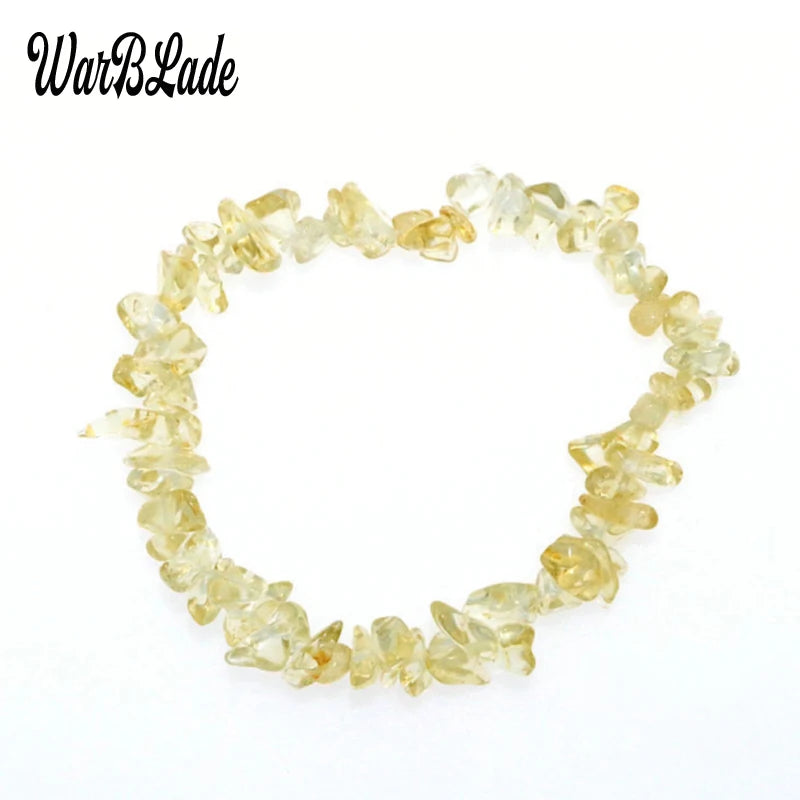 New Women Bracelets Bangles Natural Gem Stone Bracelet Irregular Stretch Chip Beads Nuggets Bracelets Bangles Crystal Wristband