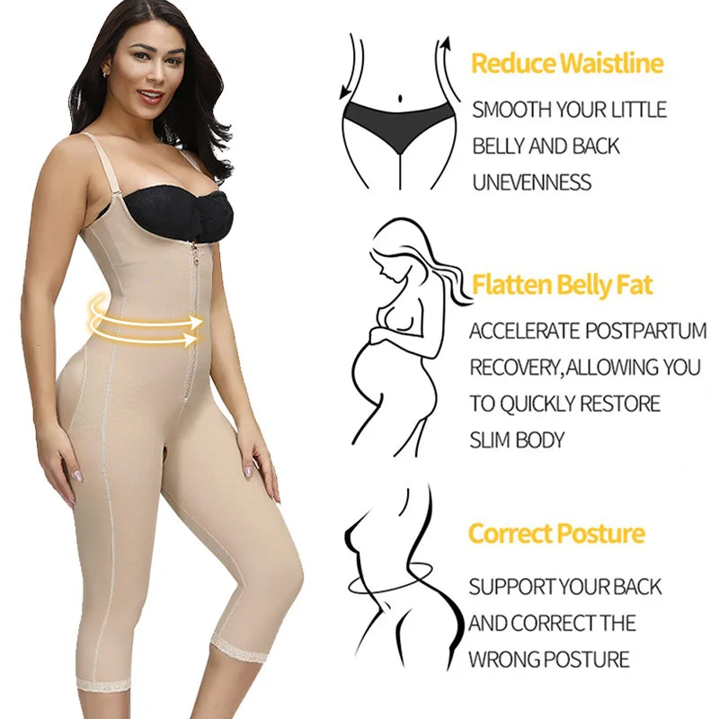 Colombian Girdles Shapers Post Surgical Waist Trainer Women's Open Bust Tummy Control Shapewear Thigh Trimmer Butt Lifter Fajas