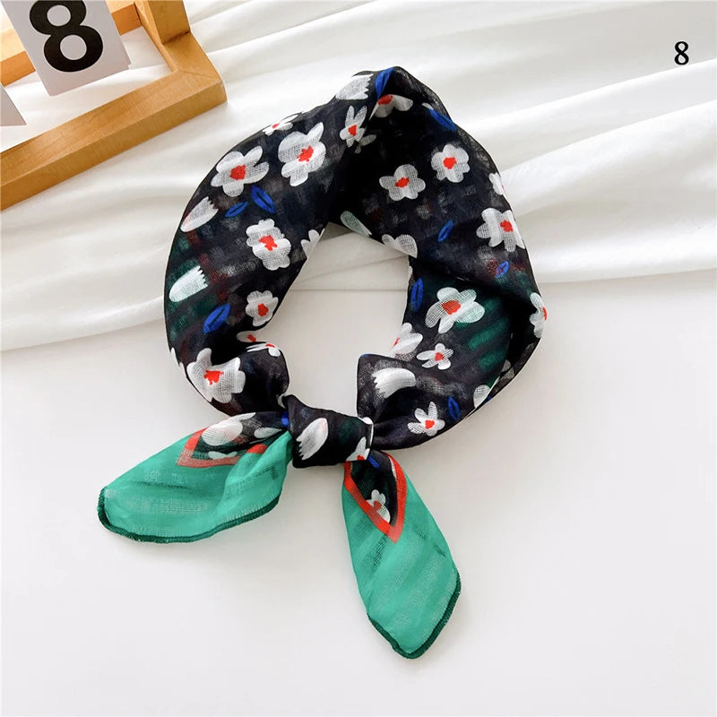 Fashion Cotton Linen Shawl Square Scarf for women sweet Cherry Print Hijabs Ladies Wraps summer sunscreen Bandanas Head scarf
