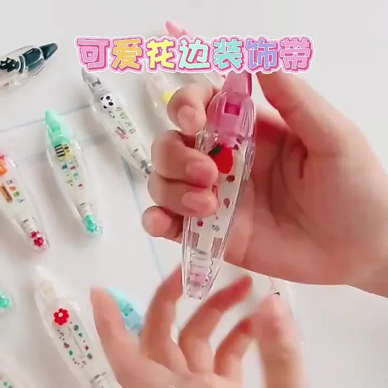 1pc Cartoon Kawaii Correction Tape for Children Students Staff Press Type Correction Tape Paper Stationery DIY