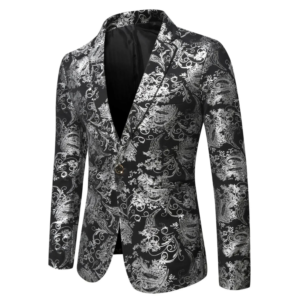 Blazer Mens Jacket Fashion Business Handsome British Style Casual Slim-fit Print Wedding Work Hot Chick At The Bar  Blazers