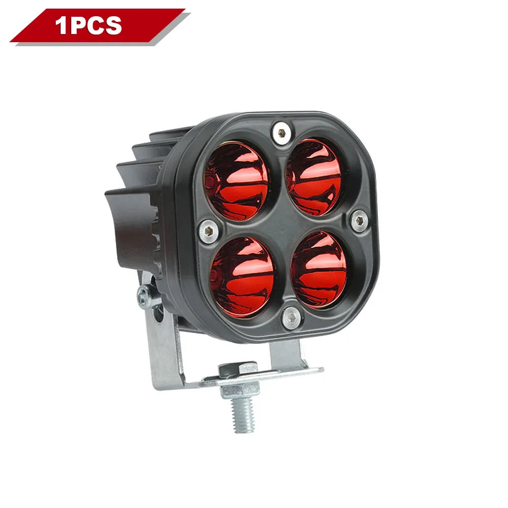 3 Inch LED Light Bar Red Green 12-24V Driving Fog Lights Auto Spotlights Work Lights for 4x4 Offroad Motorcycle Fishing Hunting