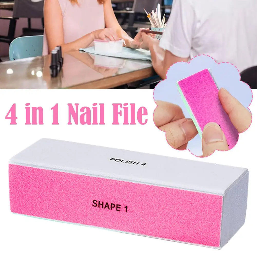 4 Way Nail Buffer Block, Four Sides Nail Shine Buffers Blocks Files For Natural And Acrylic Nails Smoother Buffing Block Polish