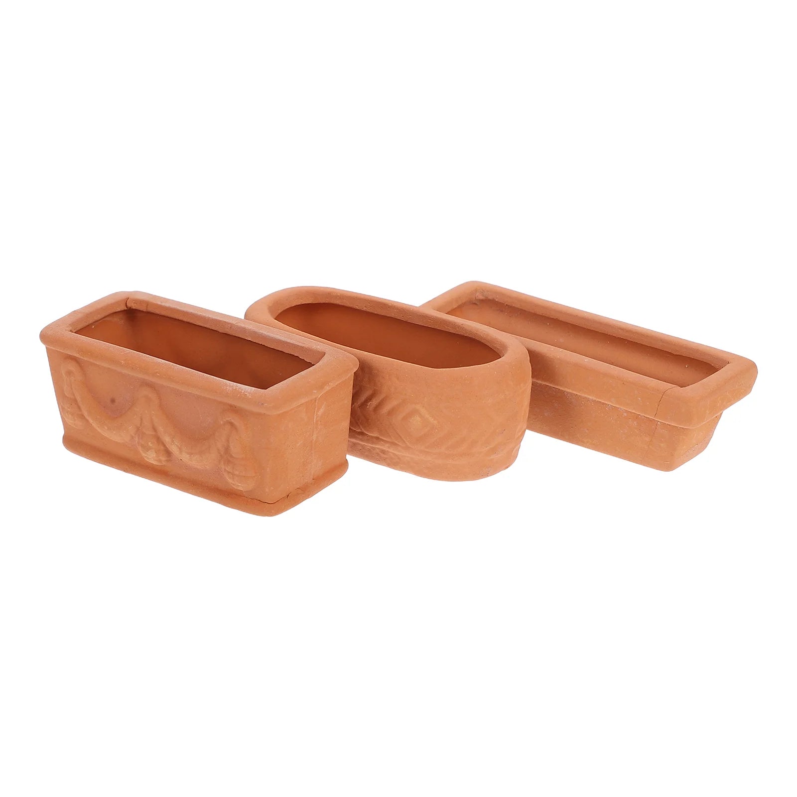 Clay Pots Mini Miniature Flower Bonsai Decorate DIY Garden Planters Brown Terracotta