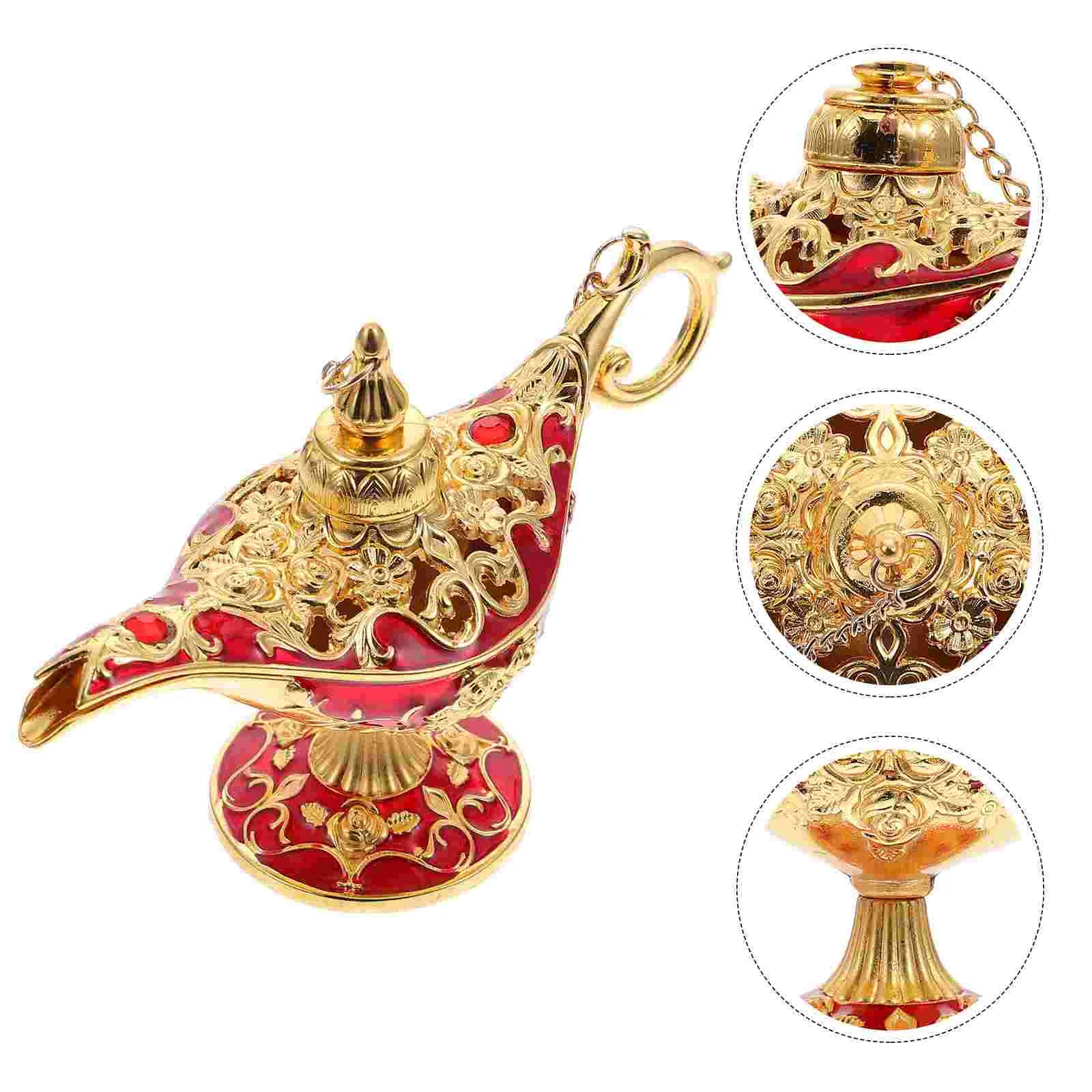 Lamp Decor Oil Decorations Vintage Party Ghee Retro Artistic Desktop Ornament Aladin Lantern Table Holder Legend Purse Birthday