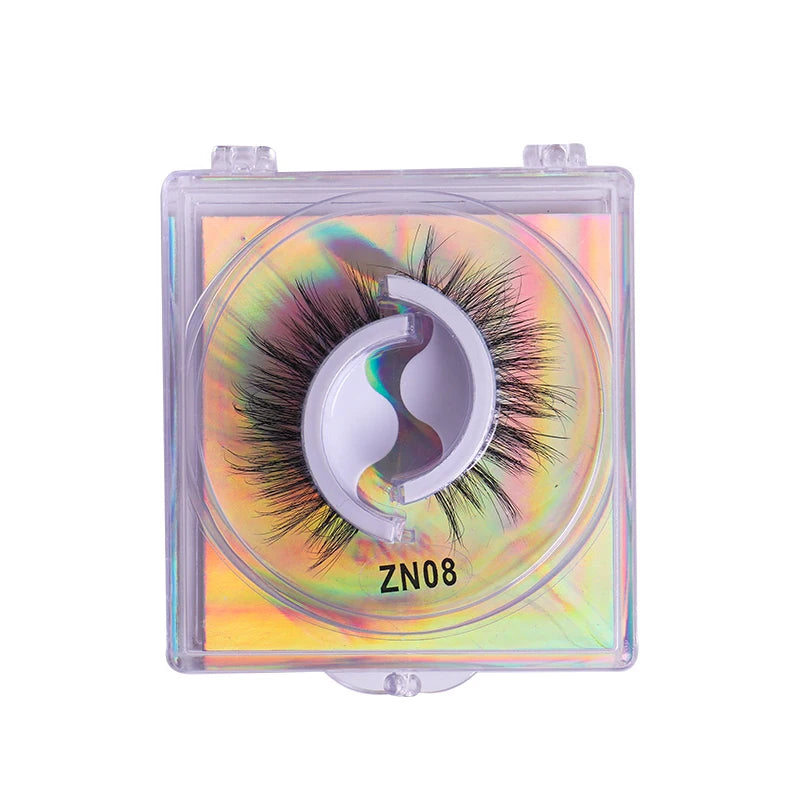 1Pair Reusable Self-Adhesive False Eyelashes Natural Multiple reversible glue-free self-adhesive pairs of false eyelashes Hot