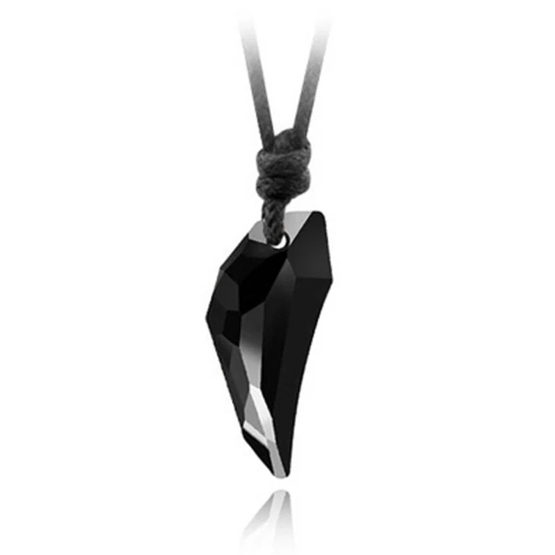 Women Men's  Wolf's Tooth Necklace Crystal Natural Stone Pendant Jewelry Gift
