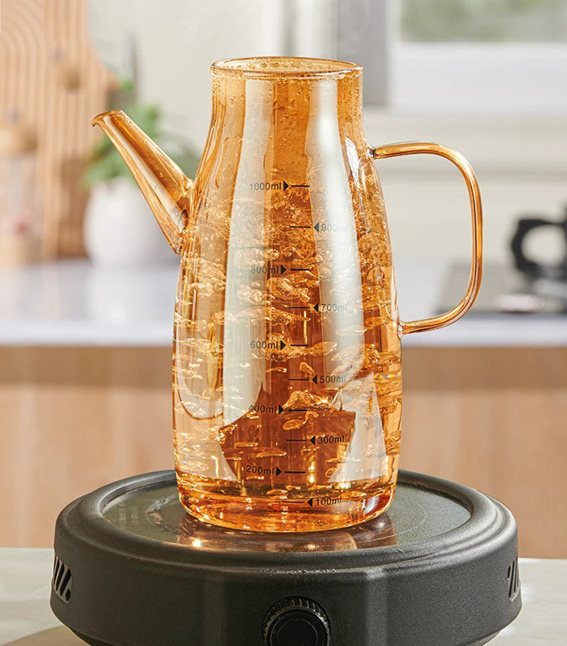 Glass Oil Jugs Household Kitchen Oil Borosilicate Oil Bottle Large-capacity Spice Filling Soy Sauce Bottle Vinegar Canning Jugs