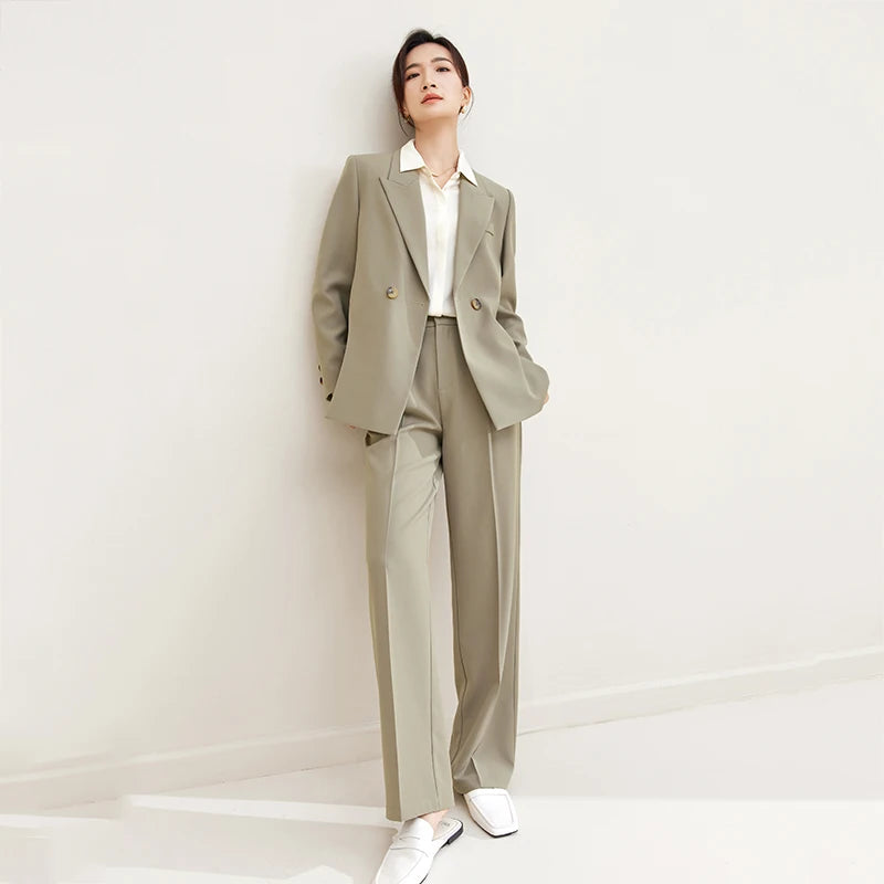 SENTUBILA Blazer Pant Suit Two Piece Set for Women Business Work Outfits 2024 Autumn Elegant Fashion Clothing Sets 133Z49975