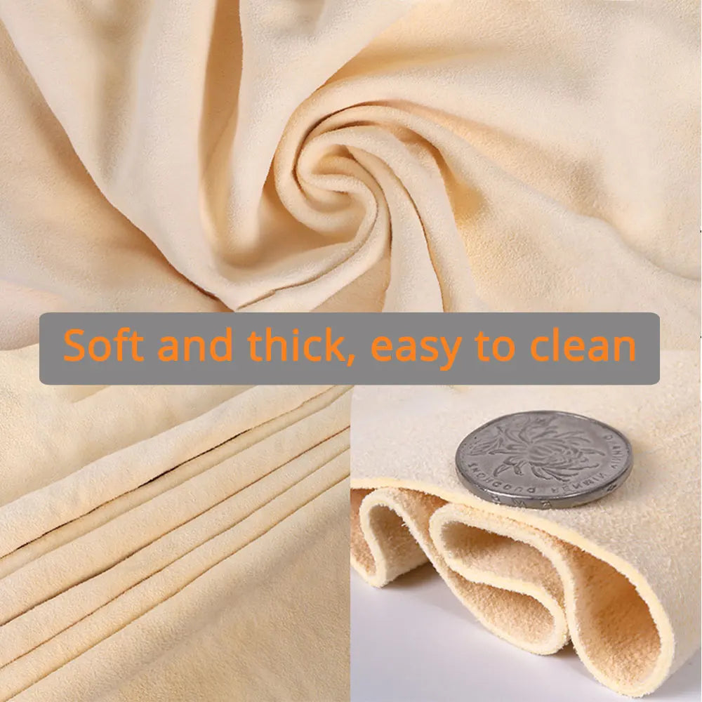 40x60CM Natural Deerskin Leather Clean Cloth Car Home Washing Care Quick Dry Cleaning Towel Super Absorbent Glass Drying Rags