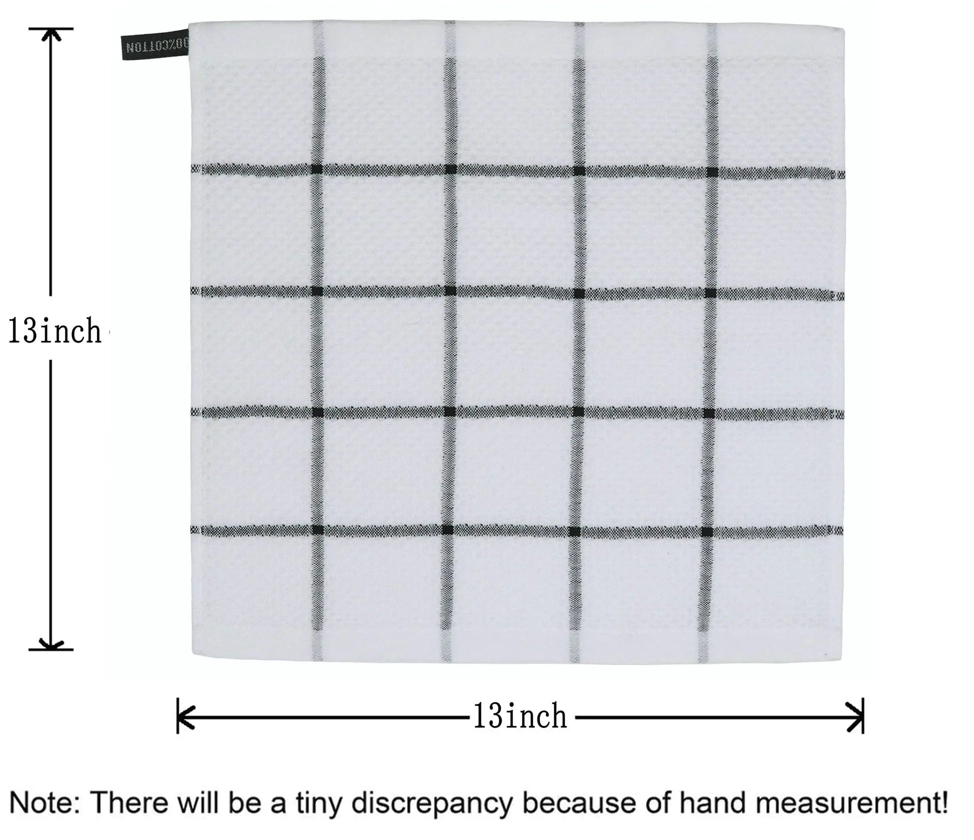 Plaid Cotton Kitchen Dish Cloths, Kitchen Rags, Hand Towel, Super Soft and Absorbent Washcloths,12x12in, 6 Packs