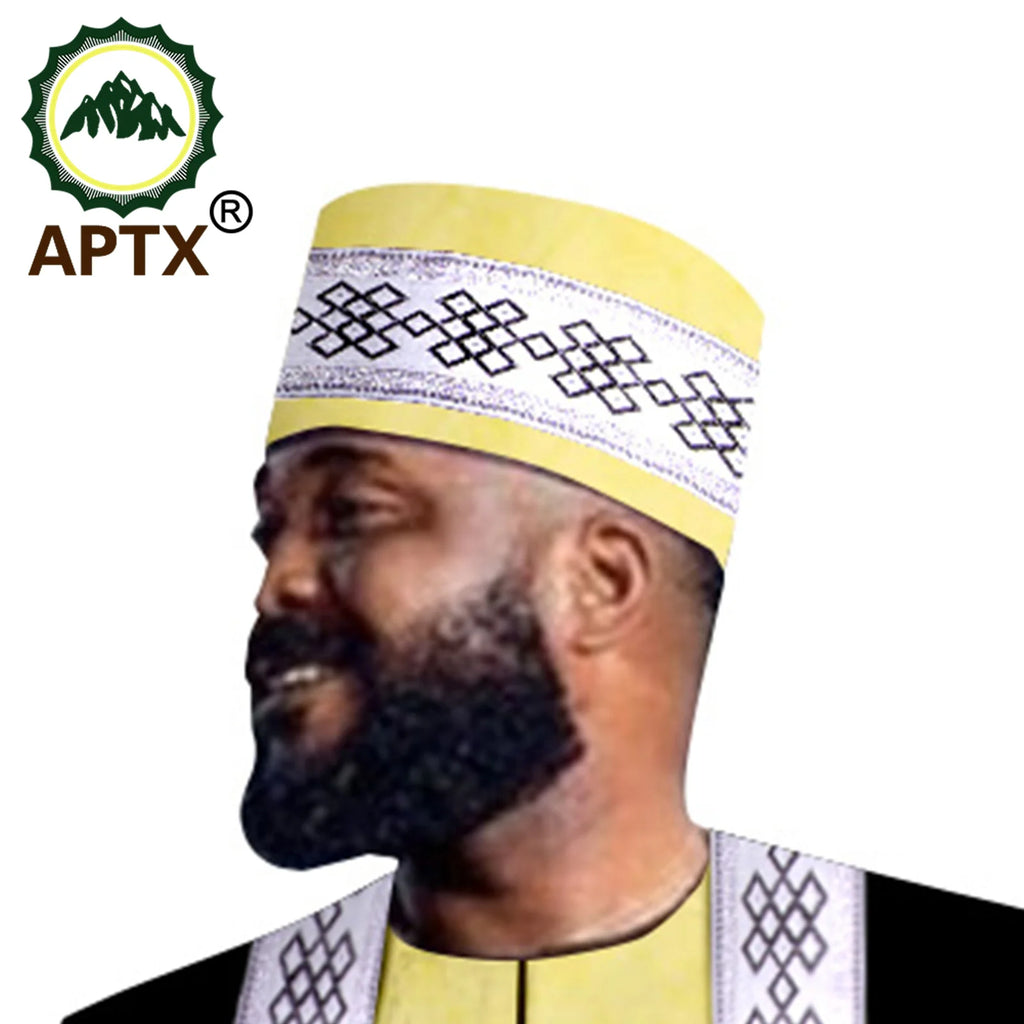 Men Prayer Hats Islamic African Muslim Kippah Arab Webbing Caps Men Arabia Cotton Embroidery Wrap Muslim Islam Men Hat Headscarf