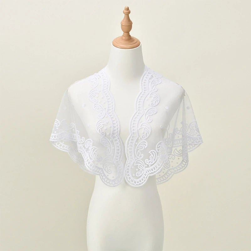 Classical Catholic Shawl Triangular Scarf Headband with Delicate Stitching for Prayer Gatherings and Fashion Accessories