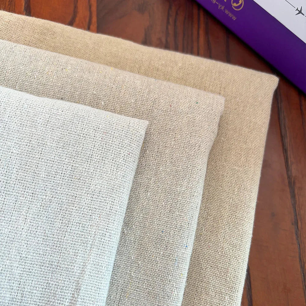 Polyester Raw Cloth Faux Linen Rough Cotton Fabric For Table Runner Curtains Decoration Sewing Storage Bag Pillow Cover Material