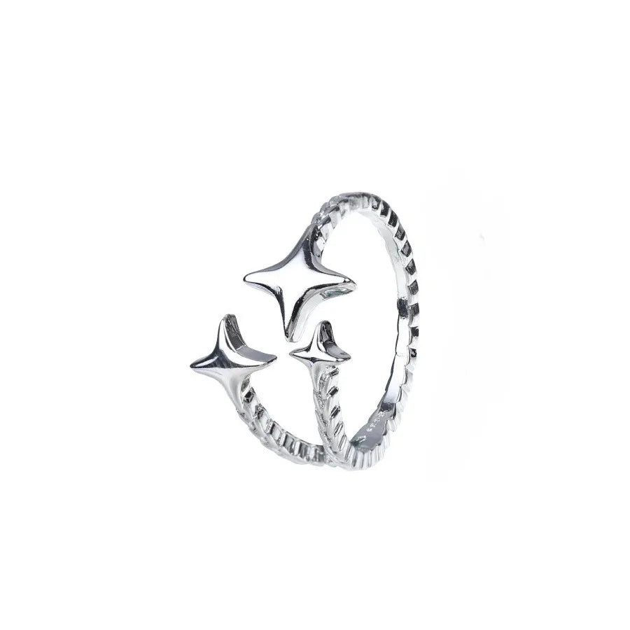 Stainless Steel Minimalist Rings For Women Trend Gold Color Smooth Double Ball Beads Open Rings Aesthetic Jewelry Couple Gifts