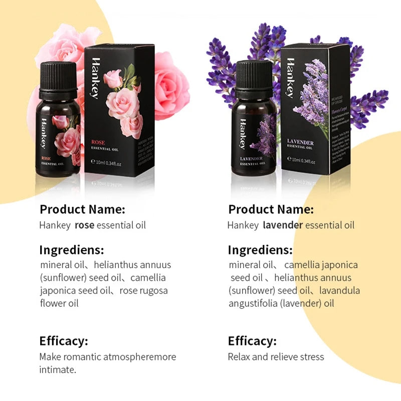 Multiple Aroma Aromatherapy Essential Oils Candles Making Diffuser Pure Nature Oil Water Soluble Humidifier Natural Flower Aroma