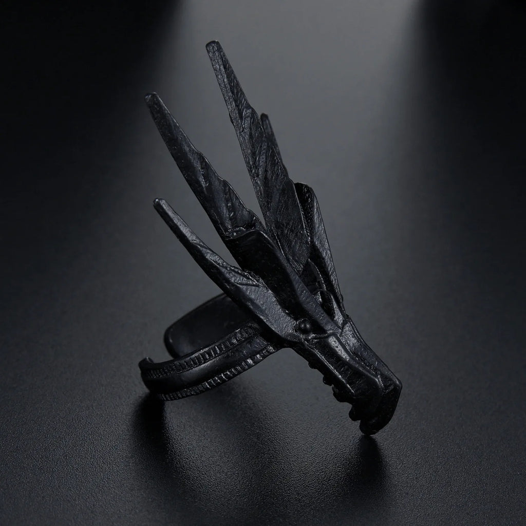 Simple Big Cross Rings for Men Boy Crucifix Black Color Ring Religious Male Jewelry Gift for Christian Catholicism
