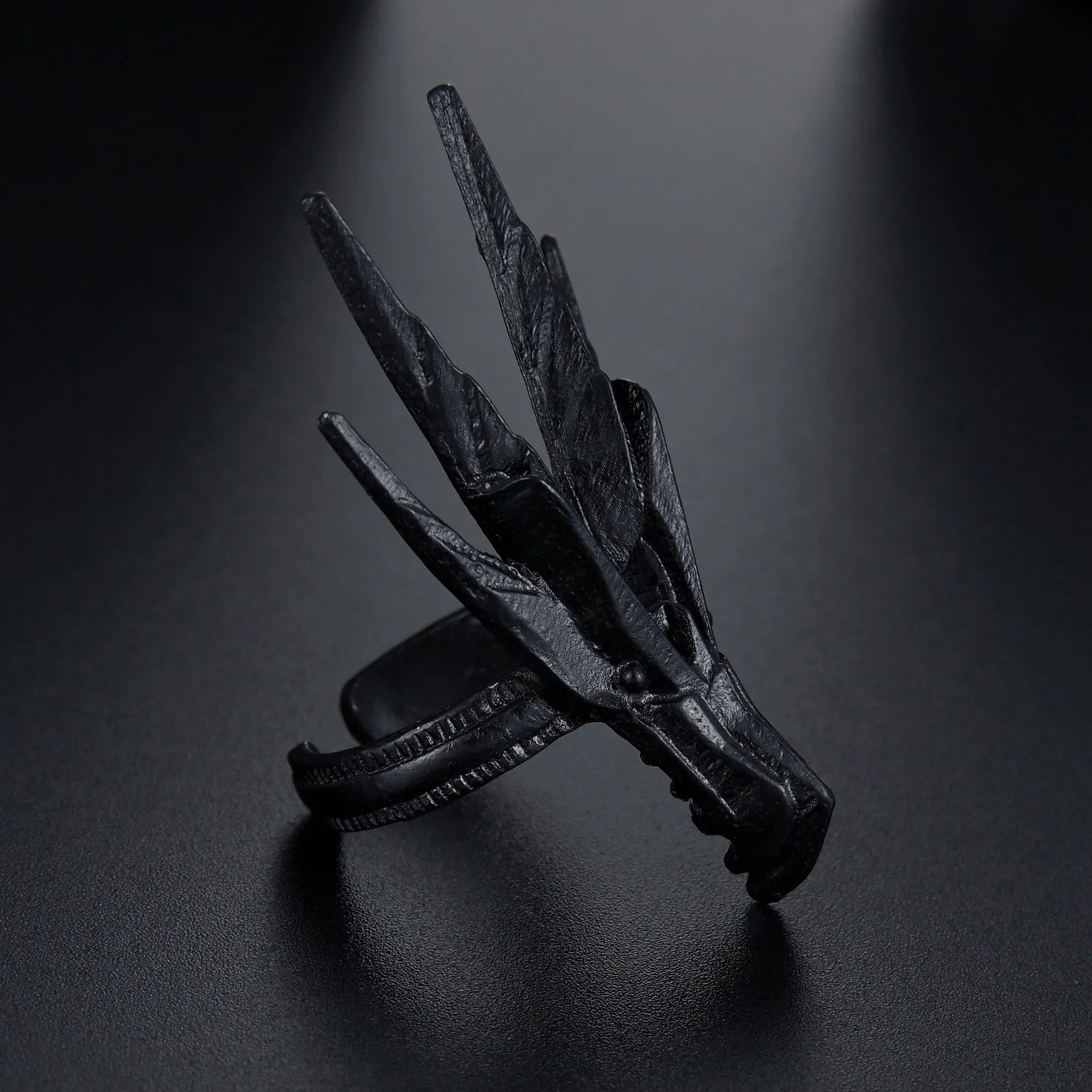 Simple Big Cross Rings for Men Boy Crucifix Black Color Ring Religious Male Jewelry Gift for Christian Catholicism