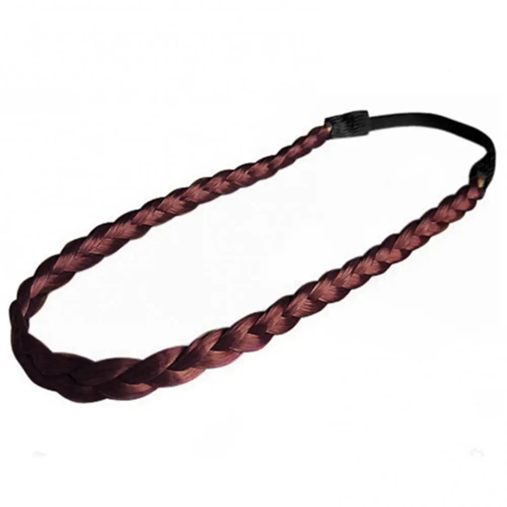 Women Vintage Bohemian Forehead Twist Braided Stretch Elastic Headband Hair Band
