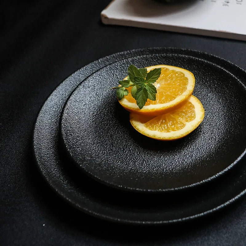 9.5inch Macaron Steak Plate Pink Ceramic Western Plate Creative Dessert Plate Japanese Thick Noodle Main Dish Plate