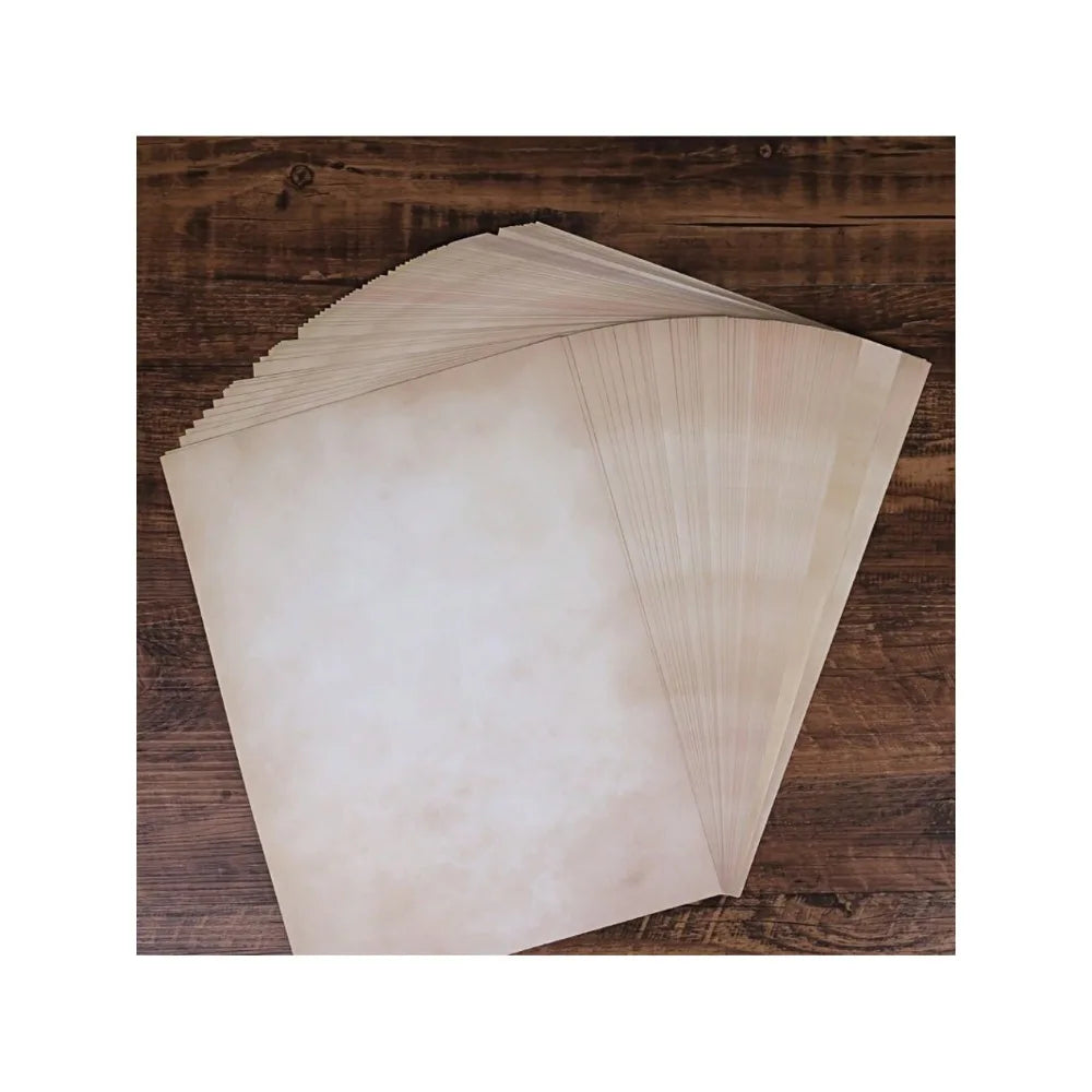 20 Sheets Vintage Parchment Paper - Antique Style Stationery For Inkjet & Laser Printers, Handwriting